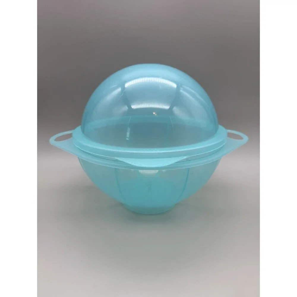 VTG 70s Copco Blue Plastic Sphere Lettuce Crisper Salad Keeper 9